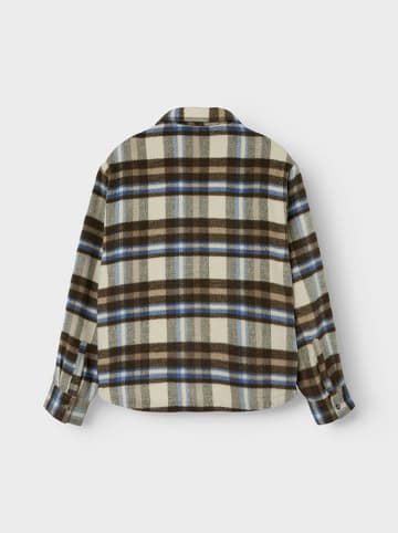name it Blouse "Mowe" bruin/blauw