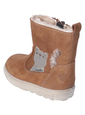 PEPINO Leder-Winterstiefel "Cosima" in Hellbraun