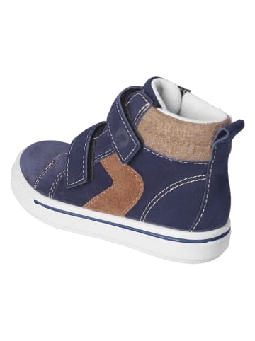 Ricosta Leder-Boots "Mats" in Dunkelblau/ Hellbraun
