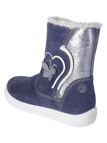 Ricosta Leren boots "Merle" donkerblauw/zilverkleurig