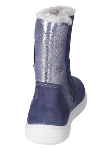 Ricosta Leder-Boots "Merle" in Dunkelblau/ Silber