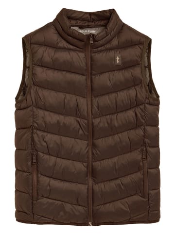 Polo Club Doorgestikte bodywarmer bruin