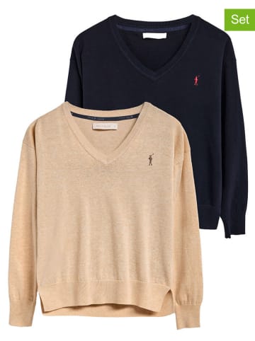 Polo Club 2-delige set: truien beige/donkerblauw