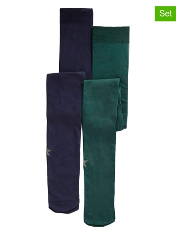 vertbaudet 2-delige set: maillots donkerblauw/groen
