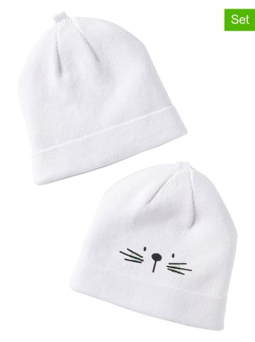 vertbaudet 2-delige set: pasgeborenebeanies wit