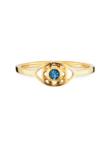 caï Vergulde ring met edelsteen