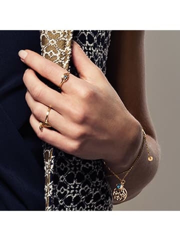 caï Vergulde ring met edelsteen