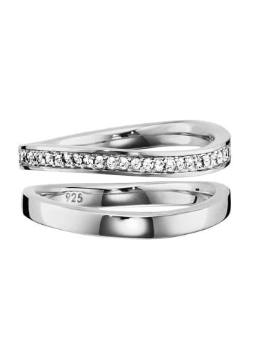caï Zilveren ring met edelstenen