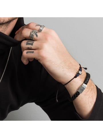 caï Leder-Armband in Schwarz