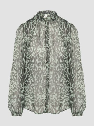 s.Oliver Bluse in Grün/ Schwarz
