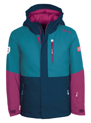 Trollkids Ski-/ Snowboardjacke "Hallingdal" in Türkis/ Dunkelblau