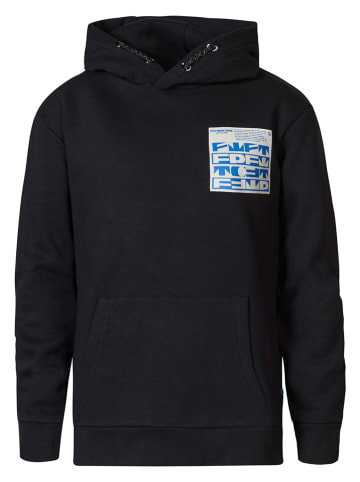 Petrol Industries Hoodie in Schwarz/ Blau
