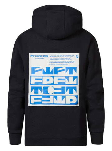 Petrol Industries Hoodie zwart/blauw