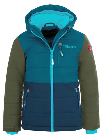 Trollkids Ski-/ Snowboardjacke "Hemsedal" in Dunkelblau/ Khaki