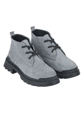 Moosefield Leren enkelboots grijs