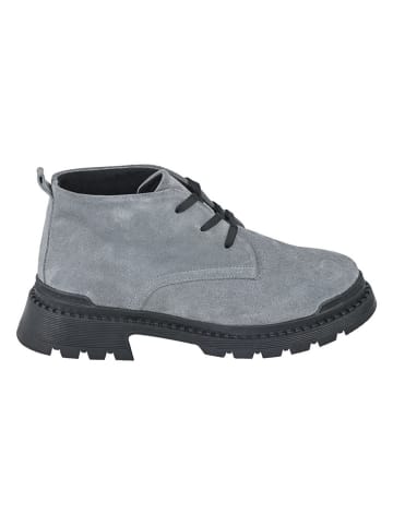 Moosefield Leder-Ankle-Boots in Grau