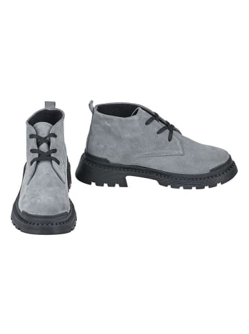 Moosefield Leder-Ankle-Boots in Grau