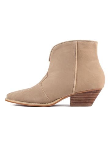 loft37 Leder-Cowboy-Boots "Dancing In The Moonlight" in Beige