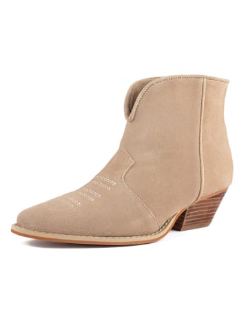 loft37 Leder-Cowboy-Boots "Dancing In The Moonlight" in Beige