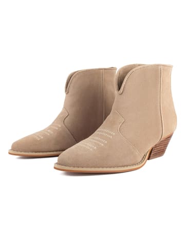loft37 Leder-Cowboy-Boots "Dancing In The Moonlight" in Beige