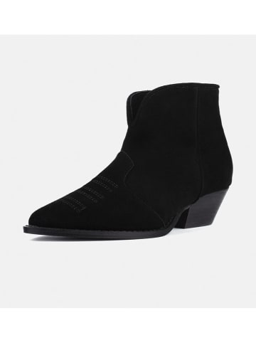 loft37 Leder-Ankle-Boots in Schwarz