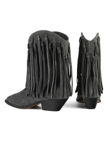 loft37 Leder-Boots "Don't Think Twice" in Grau