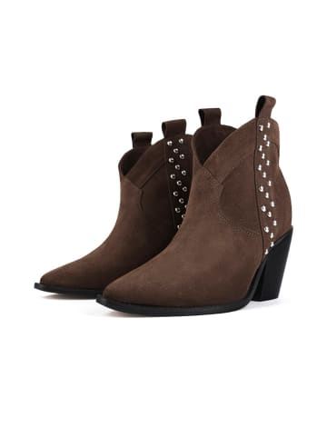 loft37 Leder-Stiefeletten "Electric Feel" in Braun