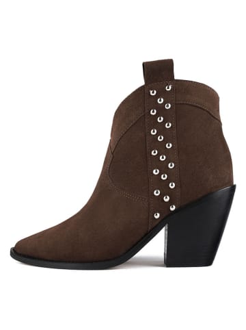 loft37 Leder-Stiefeletten in Braun