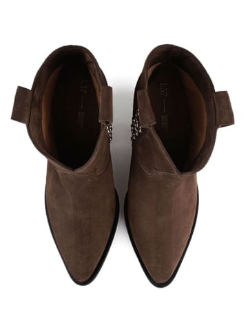 loft37 Leder-Stiefeletten in Braun