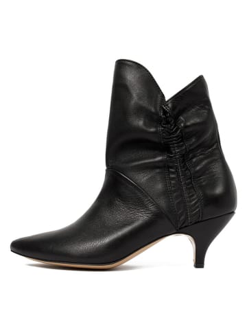 loft37 Leder-Stiefeletten in Schwarz