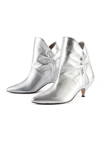 loft37 Leder-Stiefeletten "Make Me Like You" in Silber