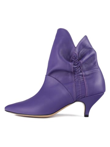 loft37 Leder-Stiefeletten "Make Me Like You" in Lila