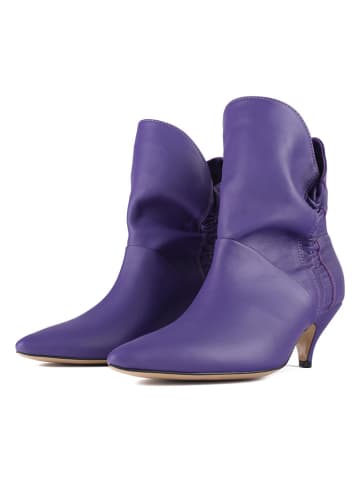 loft37 Leder-Stiefeletten "Make Me Like You" in Lila
