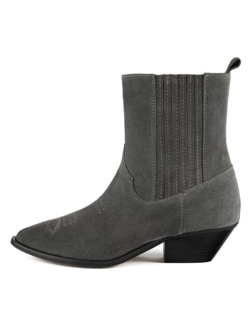 loft37 Leren boots "Never Been Alone" grijs