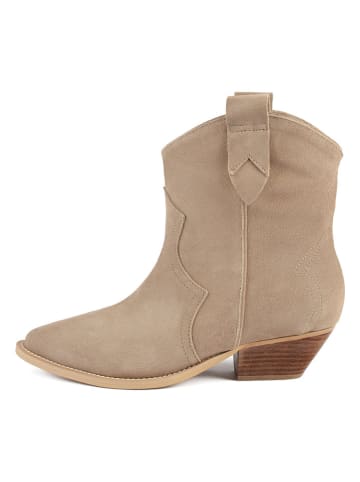 loft37 Leder-Cowboy-Boots "New Sombody Else" in Beige