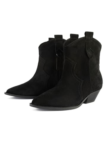 loft37 Leder-Boots in Schwarz