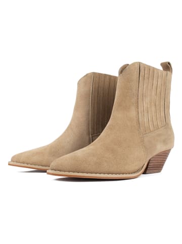 loft37 Leder-Cowboy-Boots "Reckless Life" in Beige