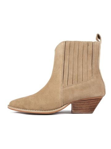 loft37 Leder-Cowboy-Boots "Reckless Life" in Beige