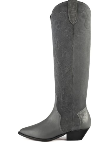 loft37 Leder-Stiefel "Fingers Crossed" in Grau
