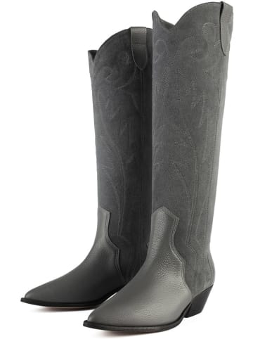 loft37 Leder-Stiefel "Fingers Crossed" in Grau