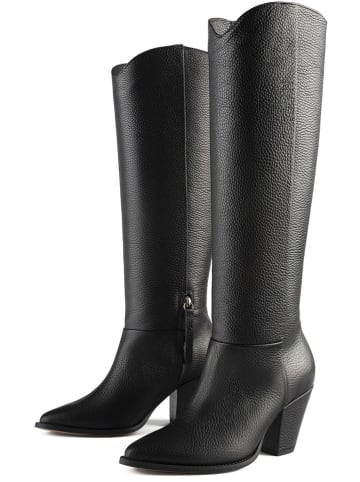 loft37 Leder-Stiefel "Give Me The Night" in Schwarz