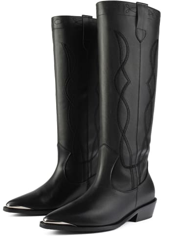 loft37 Leder-Stiefel "Live In Texas" in Schwarz