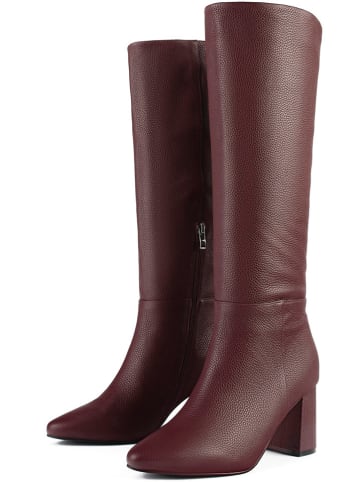 loft37 Leder-Stiefel "Miss Agent" in Bordeaux