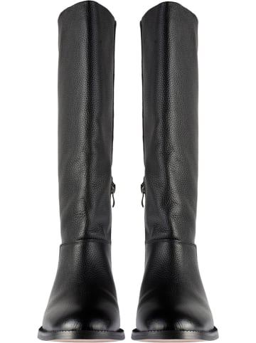 loft37 Leder-Stiefel "Simple" in Schwarz