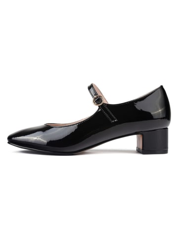 loft37 Leder-Pumps in Schwarz