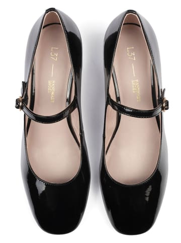 loft37 Leder-Pumps in Schwarz