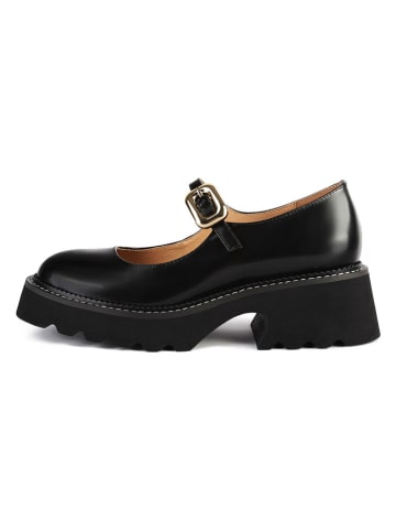 loft37 Leder-Pumps in Schwarz