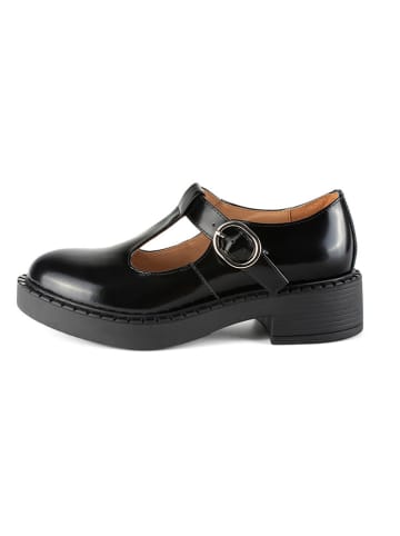 loft37 Leder-Ballerinas "I'm Good" in Schwarz
