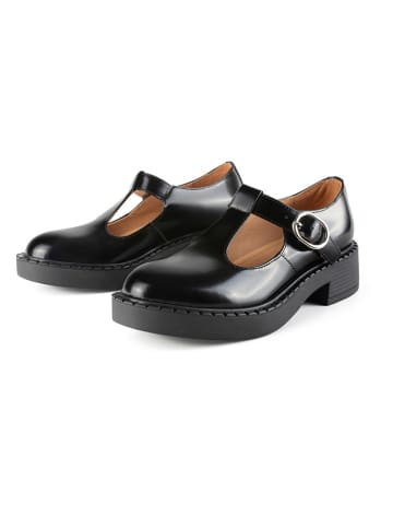 loft37 Leder-Ballerinas "I'm Good" in Schwarz