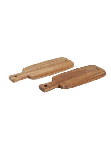 Homla 2-delige set: snijplanken "Mooka" lichtbruin - (L)21 x (B)7,5 cm
